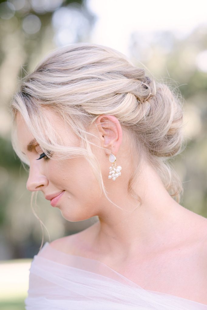 bridal hair tousled updo