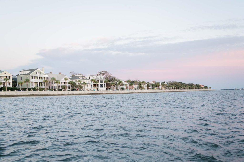 view of Charleston Battery from the water